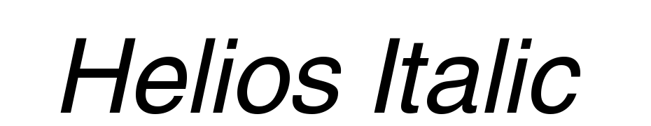 Helios Italic Yazı tipi ücretsiz indir